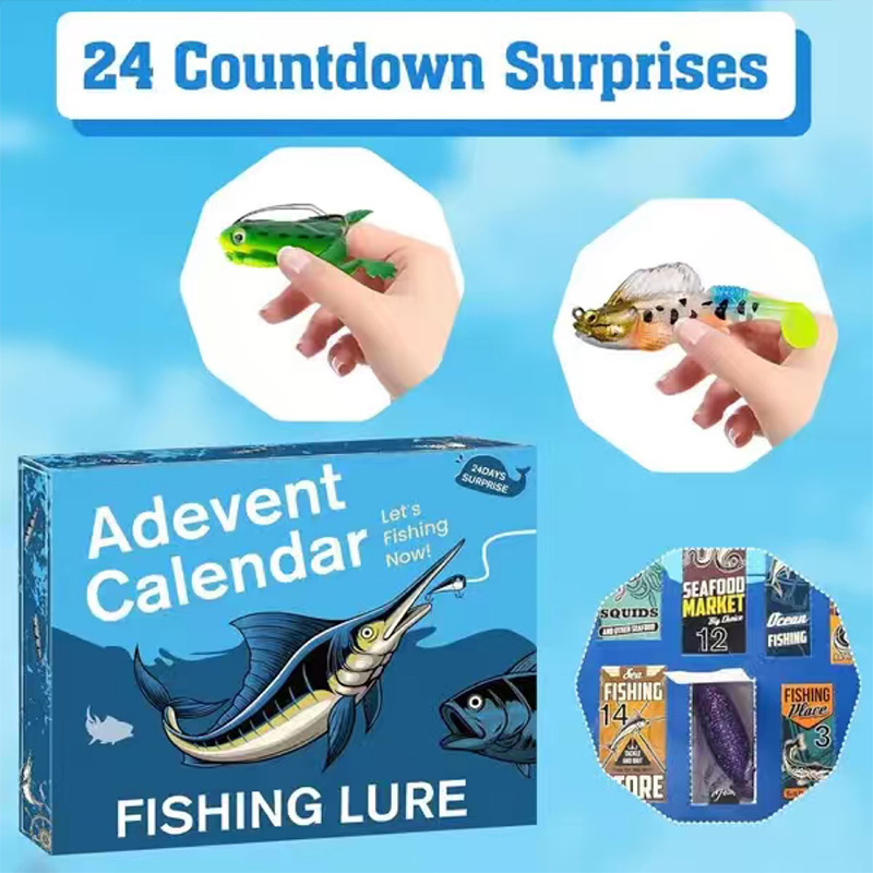 Mens Grooming Advent Calendar - Рыболовная приманка Адвент-календарь 2025 Адвент-календарь Рыболовный