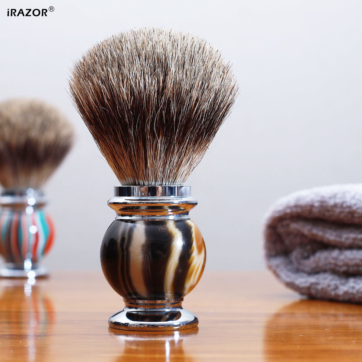 Men'S Grooming Brush - iRAZOR Silvertip: Мужская кисть для бритья,