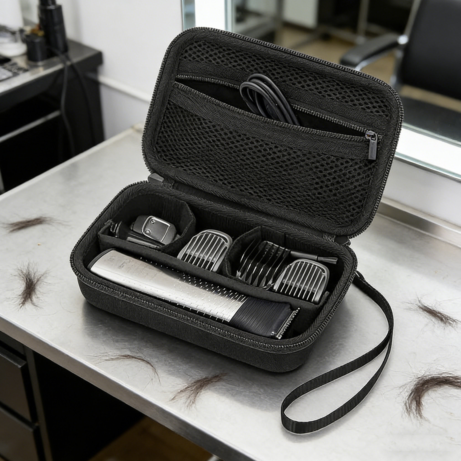 Men'S Grooming Organizer - Жесткий дорожный чехол-органайзер для бритвы, защитный