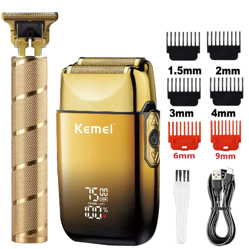 Men'S Grooming Razor Kit - Электрическая бритва-триммер Kemei KM-TX10 T9 для