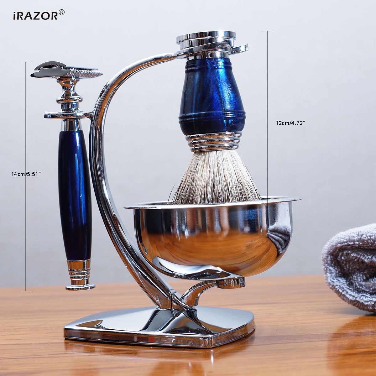 iRAZOR Royal Blue Luxury Мужск – обзор и цена Men'S Grooming Razor Kit