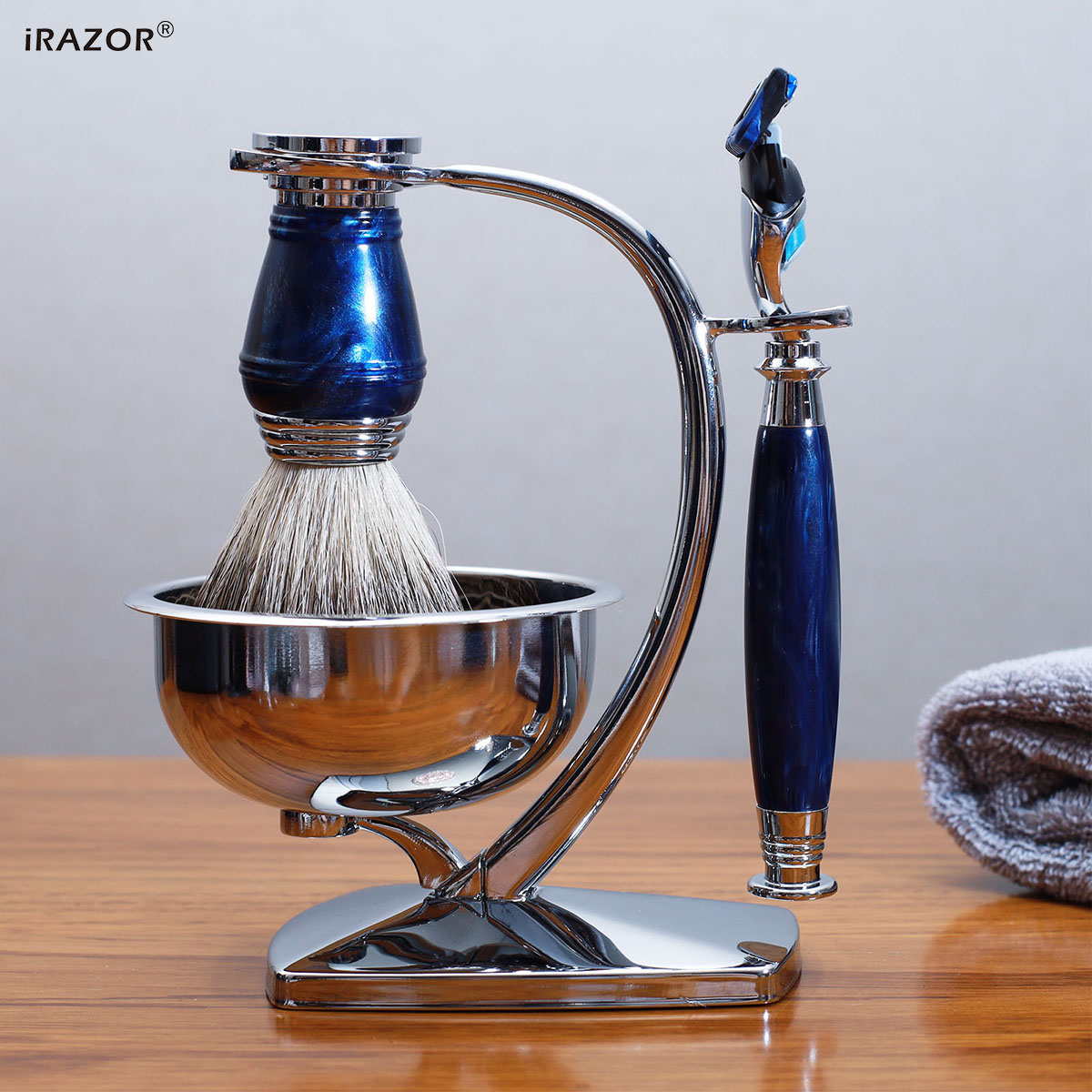 iRAZOR Royal Blue Luxury Мужск – обзор и цена Men'S Grooming Razor Kit