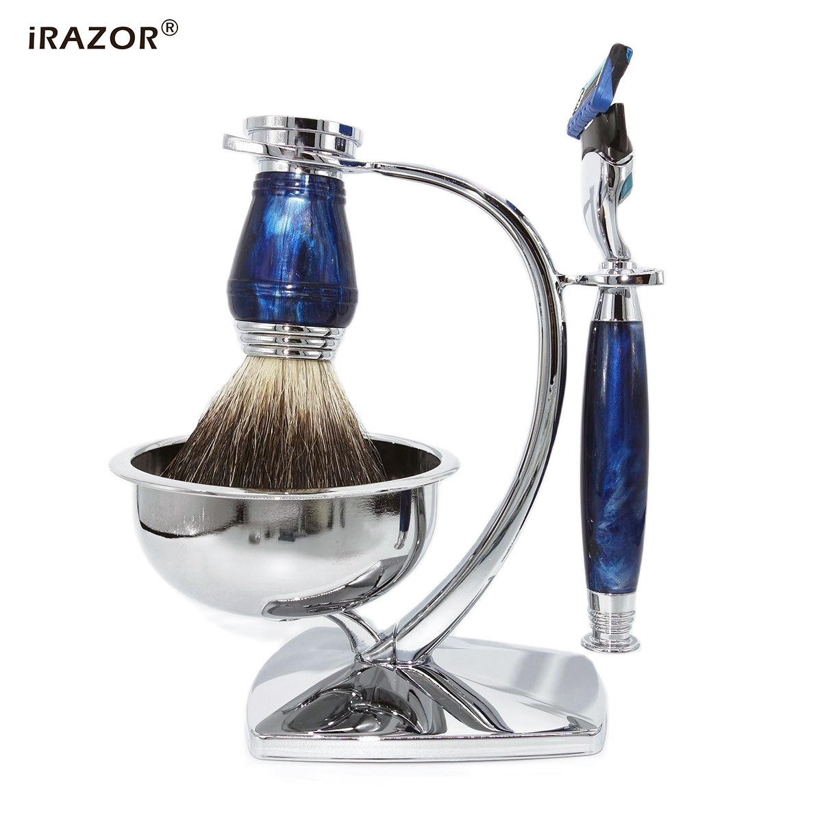 iRAZOR Royal Blue Luxury Мужск – обзор и цена Men'S Grooming Razor Kit